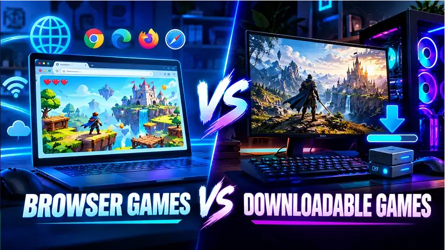 Browser Games vs Downloadable Games: What’s the Difference?