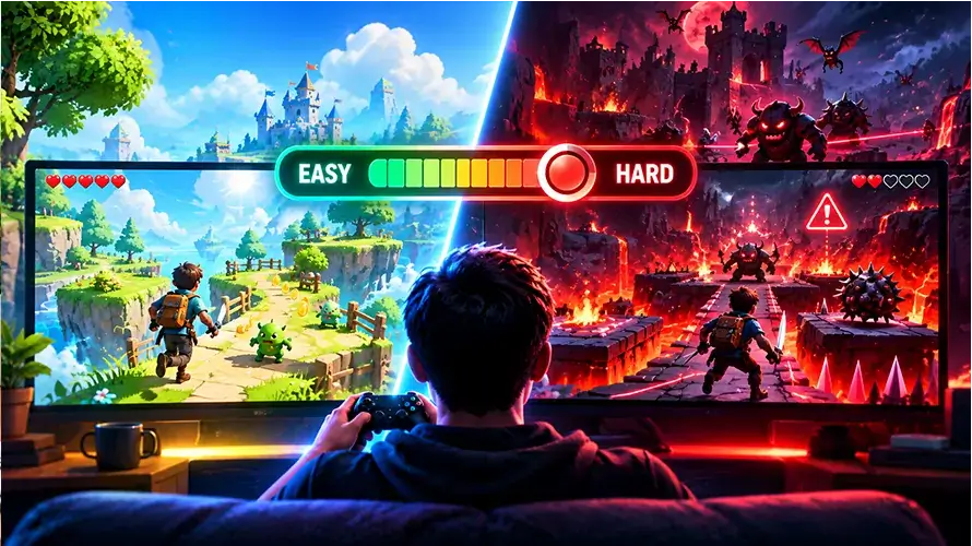 How Game Difficulty Changes the Way We Play